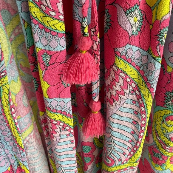 SCOOP‎ NYC Multicolor Paisley Open Beach Cover-Up Dress, XL - Picture 5 of 5